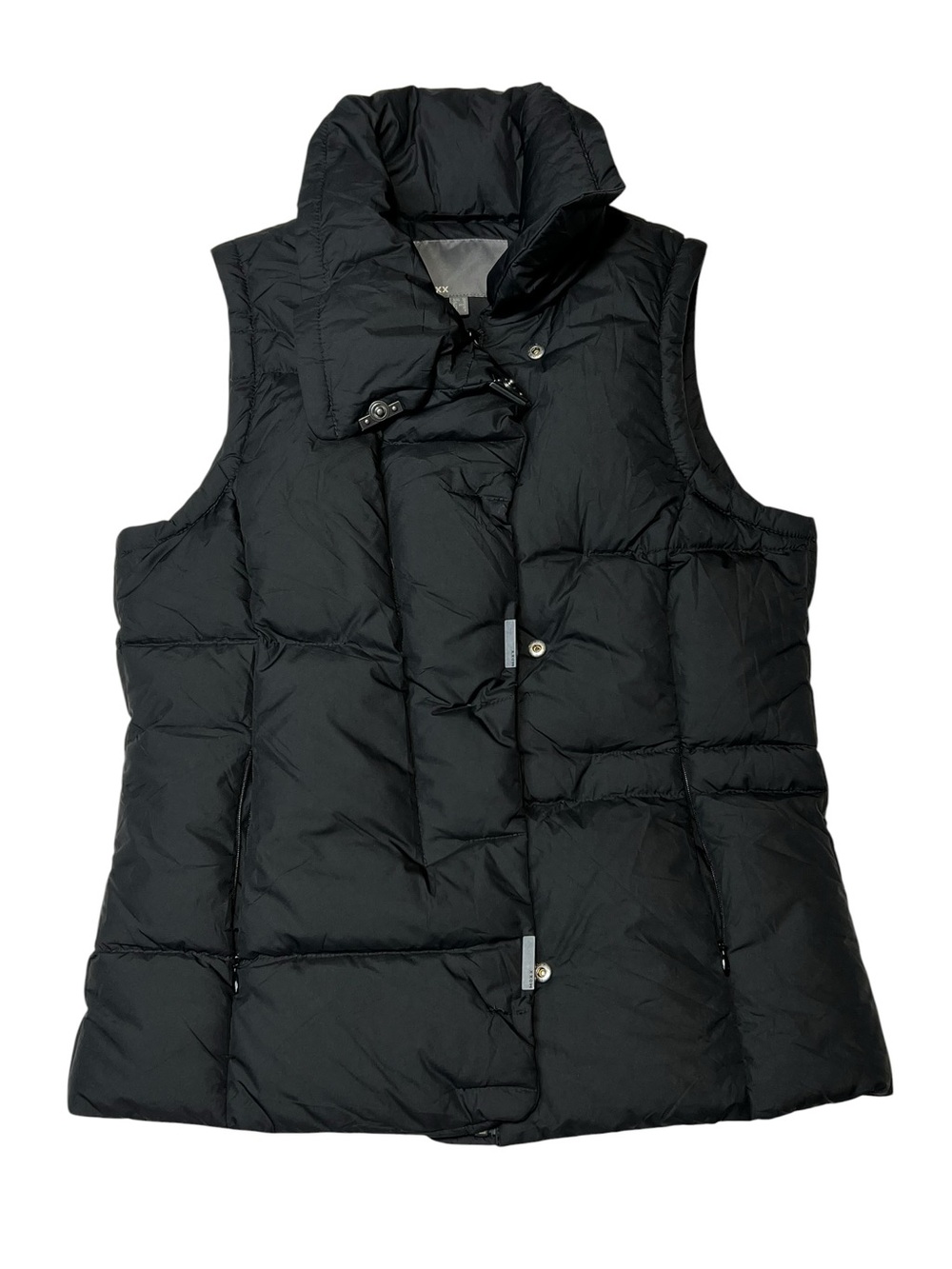Mexx Black Quilted Down Puffer Vest with High Collar size medium M